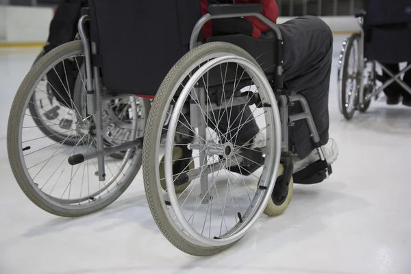 The invalid person on the wheelchair