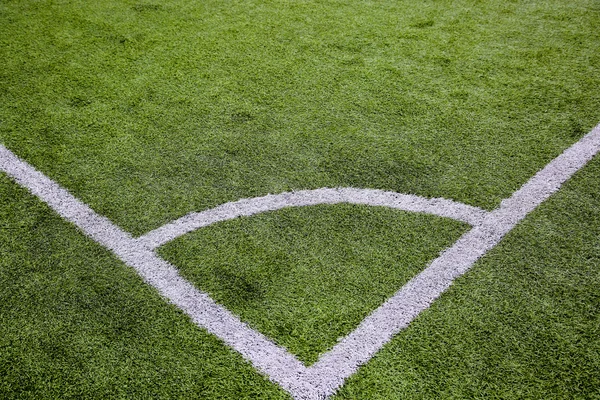 Fußball-Ecke mit künstlichem Untergrund — Stockfoto