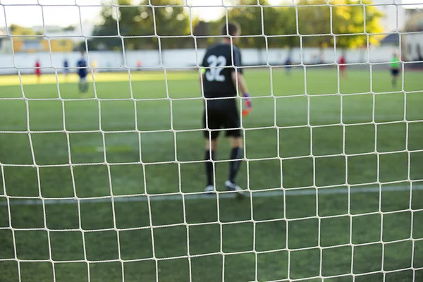 Latar belakang kiper sepak bola — Stok Foto