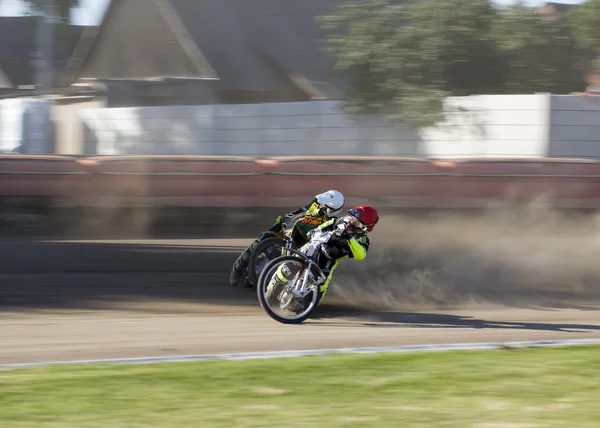 Speedway rider en la pista — Foto de Stock