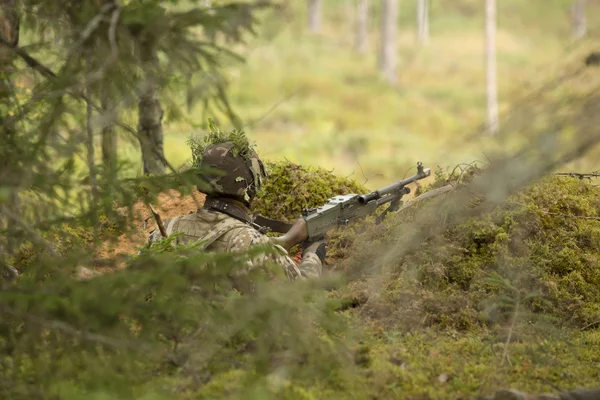 Schwer auf der Position — Stockfoto