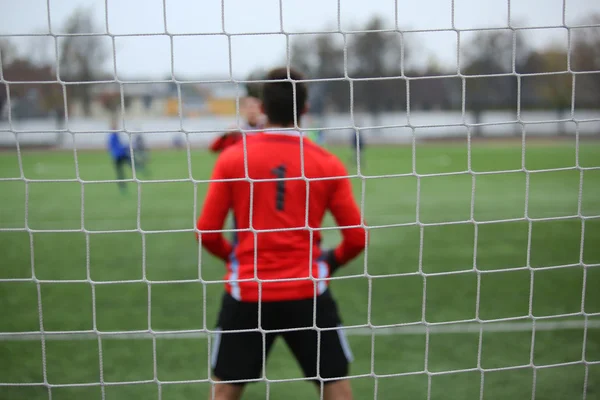 Achtergrond van voetbaldoelman — Stockfoto