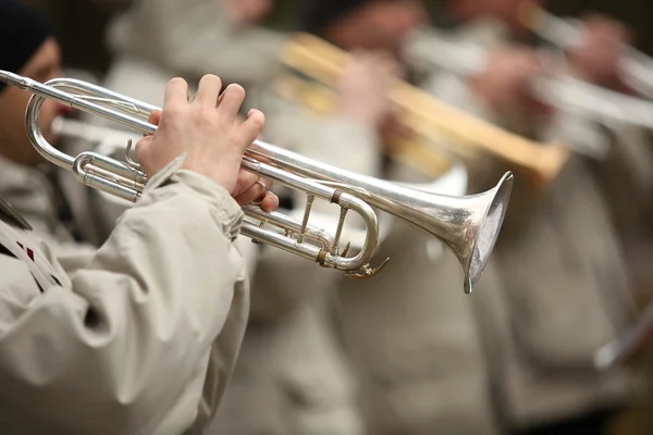 Musician with tube — Stock Photo, Image