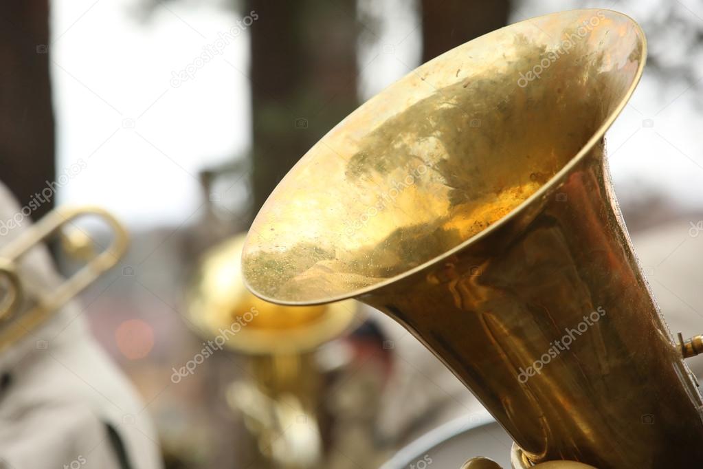 large copper tuba