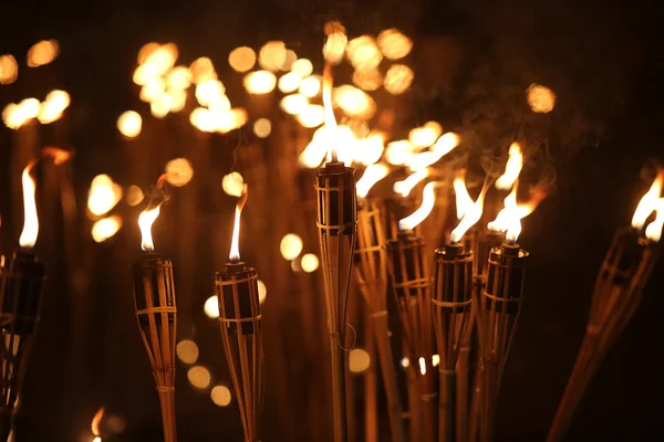 Torches at night — Stock Photo, Image