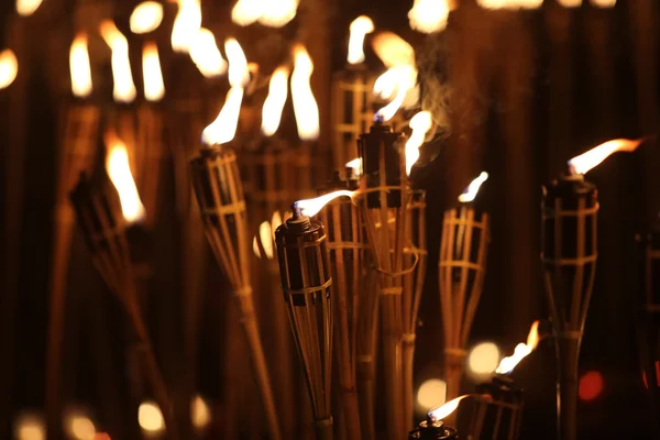 Torches at night — Stock Photo, Image