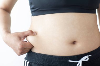 Göbekli şişman kadın.