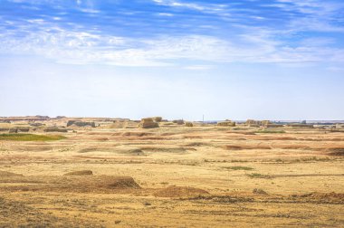 İsrail 'deki Negev Çölü manzarası