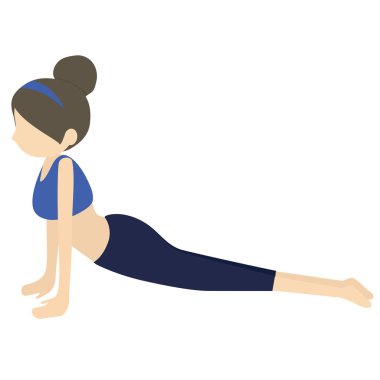 Yoga yapan kadın, illüstrasyon