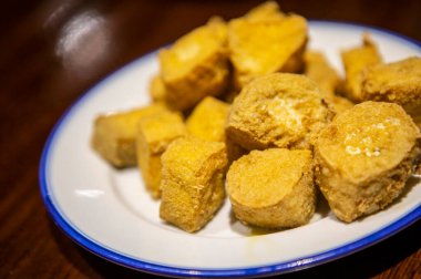 Lezzetli, kızarmış soyanın yakın çekimi.