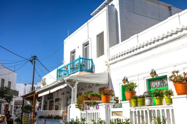 Yunanistan 'ın güzel Santorini' sinin manzaralı çekimi