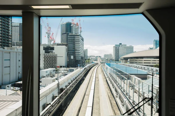 View Modern City Highway Skyscrapers — Stockfoto