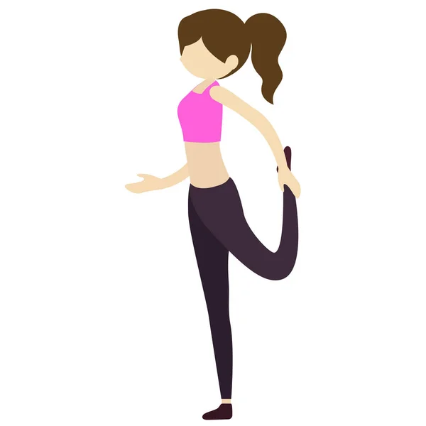 Woman Doing Yoga Exercises Illustration — Fotografia de Stock