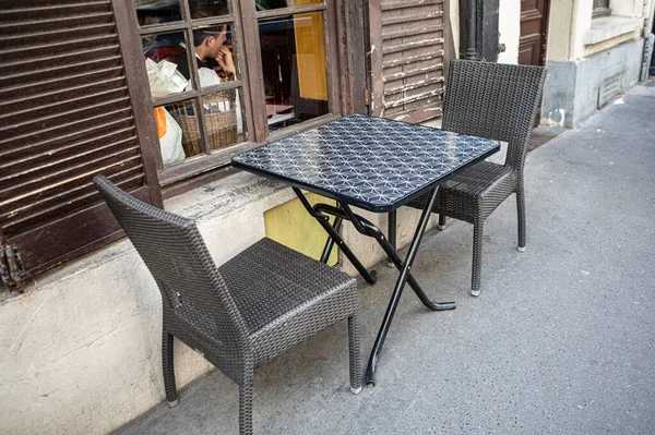 Tische Und Gemütliche Stühle Restaurant — Stockfoto