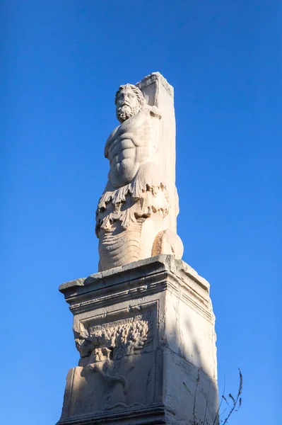 Ancient Stone Statue Blue Sky — Foto Stock