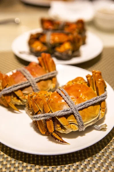 Lezzetli ızgara yengeç.