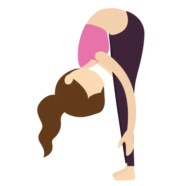 Donna Che Pratica Yoga Illustrazione — Foto Stock