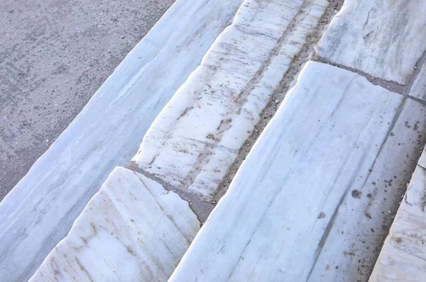 Białe Marmurowe Schody Tło — Zdjęcie stockowe