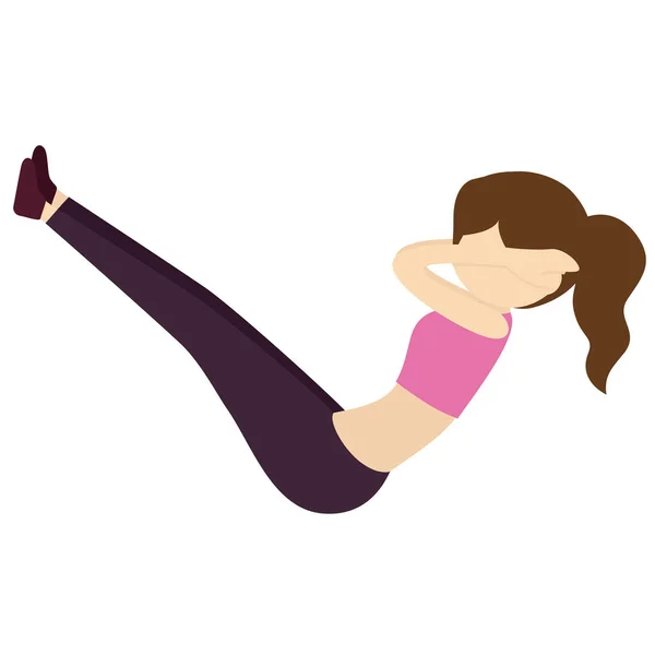 Woman Doing Yoga Exercises Illustration — Fotografia de Stock