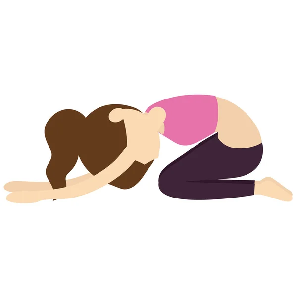 Donna Che Pratica Yoga Illustrazione — Foto Stock