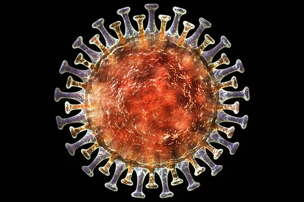 Απεικόνιση Ενός Coronavirus — Φωτογραφία Αρχείου
