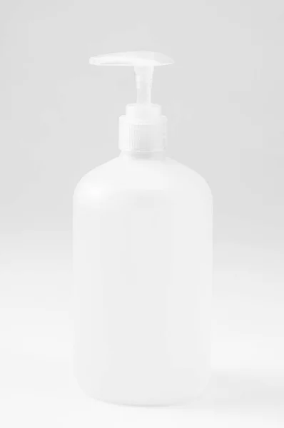 Bouteille Plastique Blanc Savon Liquide — Photo
