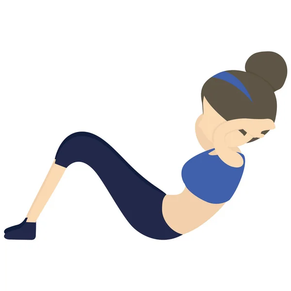 Woman Doing Yoga Exercises Illustration — Fotografia de Stock