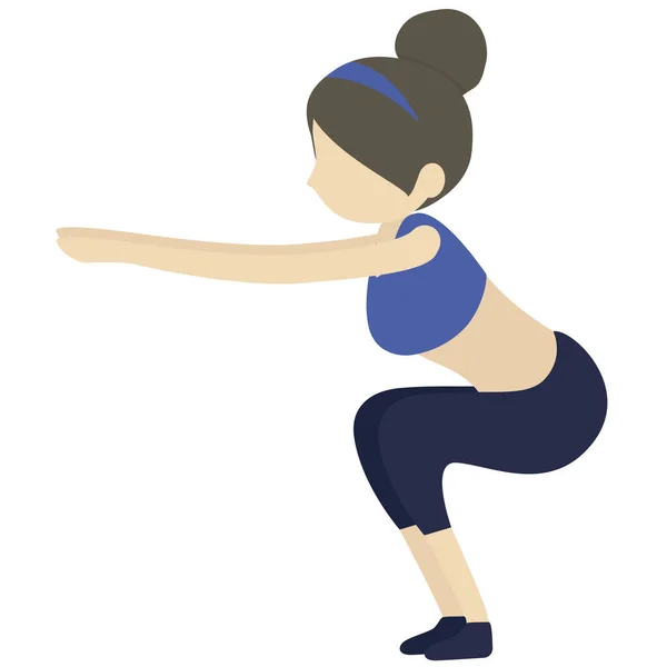 Woman Practicing Yoga Pose Illustration — Stock Fotó