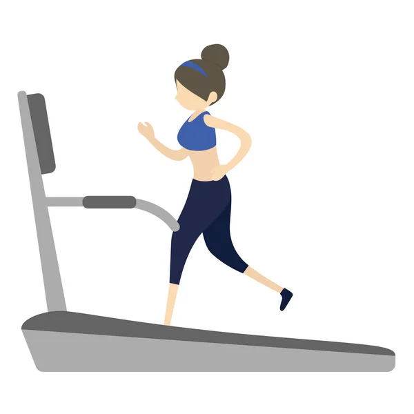 Woman Running Healthy Lifestyle Vector Illustration — Stockfoto