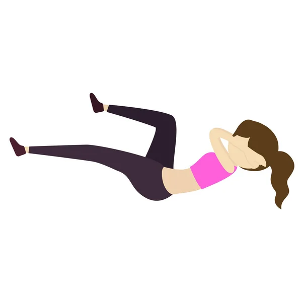 Woman Doing Yoga Exercises Illustration — Stockfoto