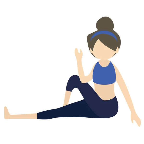 Posa Yoga Icona Web Semplice Illustrazione — Foto Stock