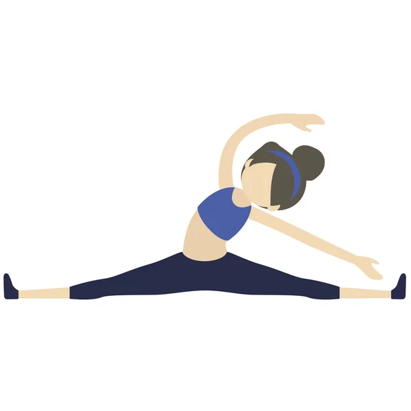 Woman Doing Yoga Exercises Illustration — Fotografia de Stock