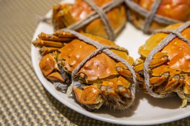 Lezzetli ızgara yengeç.