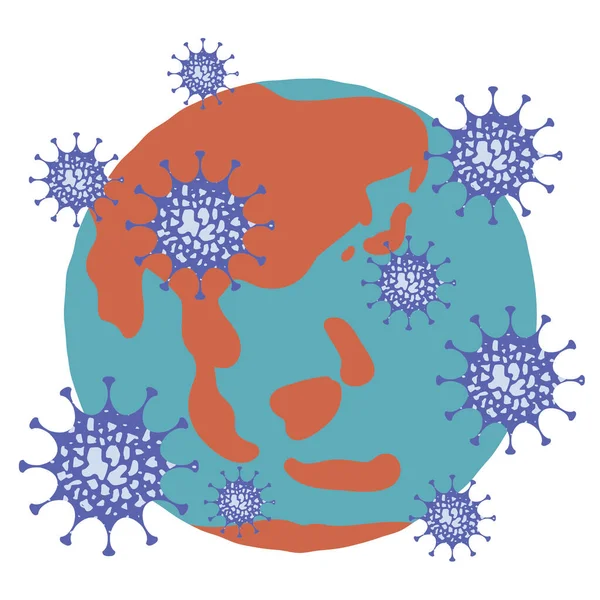 Bakteri Penyakit Virus Ilustrasi — Stok Foto