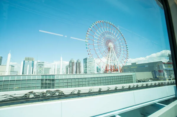 Modern Architecture City Ferris Wheel Skyscrapers — Stockfoto