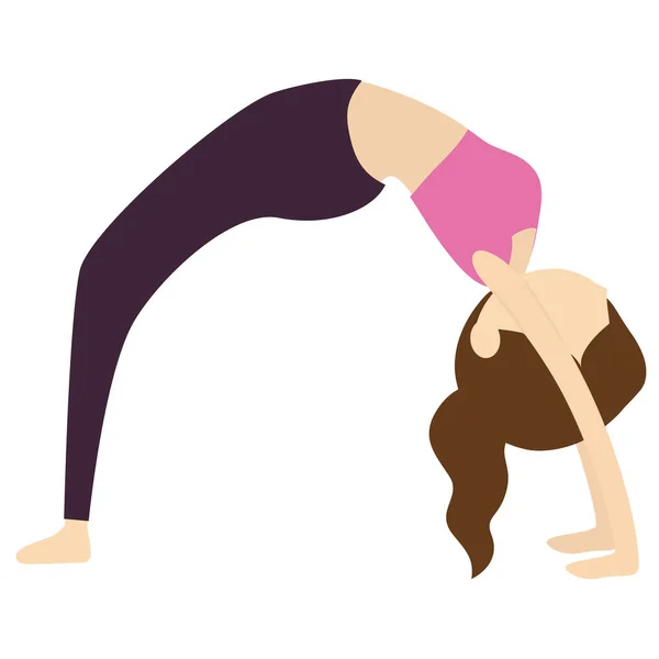 Donna Che Yoga Illustrazione — Foto Stock