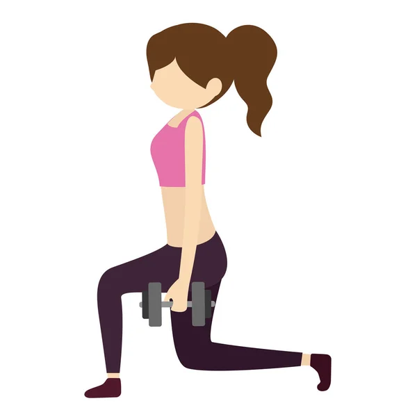 Woman Dumbbell Doing Exercises Illustration Design — Stock Photo, Image