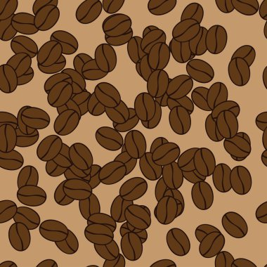 Seamless modeli. kahve çekirdekleri