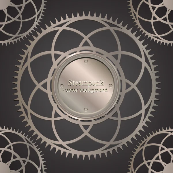 Retro arka plan ile vites Steampunk