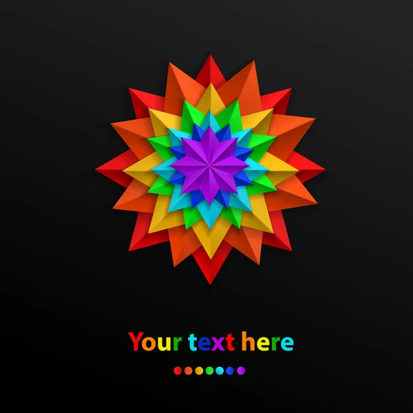 Gökkuşağı çiçek kağıt. vektör çizim