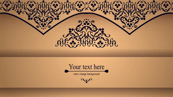 Zarif vintage kartı, el ilanı, davet. Şablon. Arka plan ile süslü çiçek desenli tasarım