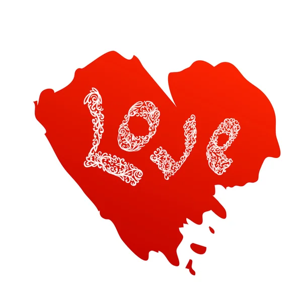 Letras vetoriais "amor" doodles texto. Dia dos Namorados. vetor — Vetor de Stock
