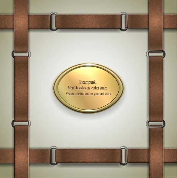 Çerçeve Deri kemerler yaptı. Steampunk