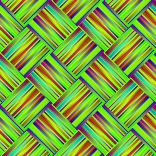 Nahtloser Regenbogenhintergrund mit Linien und Streifen, Nähtextilien — Stockvektor