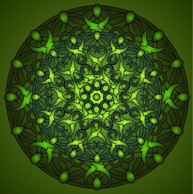 dairesel bir desen ile dekoratif öğe. Mandala