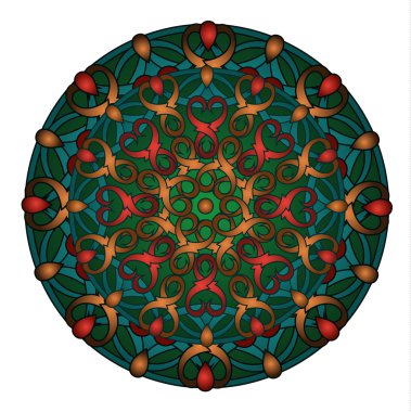 dairesel bir desen ile dekoratif öğe. Mandala