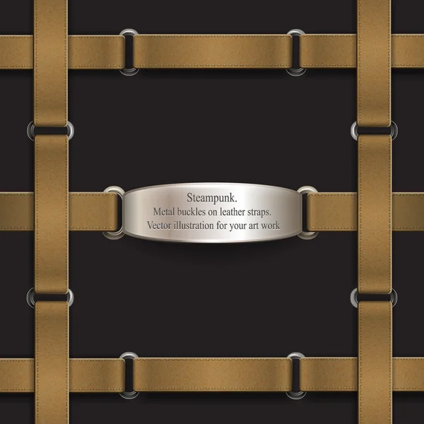 Çerçeve Deri kemerler yaptı. Steampunk