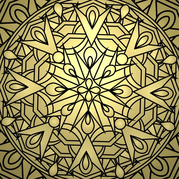 Kontur, tek renkli Mandala. etnik, dini tasarım öğesi dairesel bir desen ile