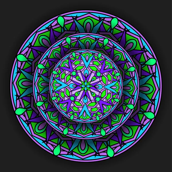 Elemento de design decorativo com um padrão circular. Mandala — Vetor de Stock