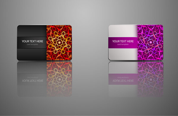 шаблон Подарочная карта, кредитная карта, визитная карточка, приглашение, документ
